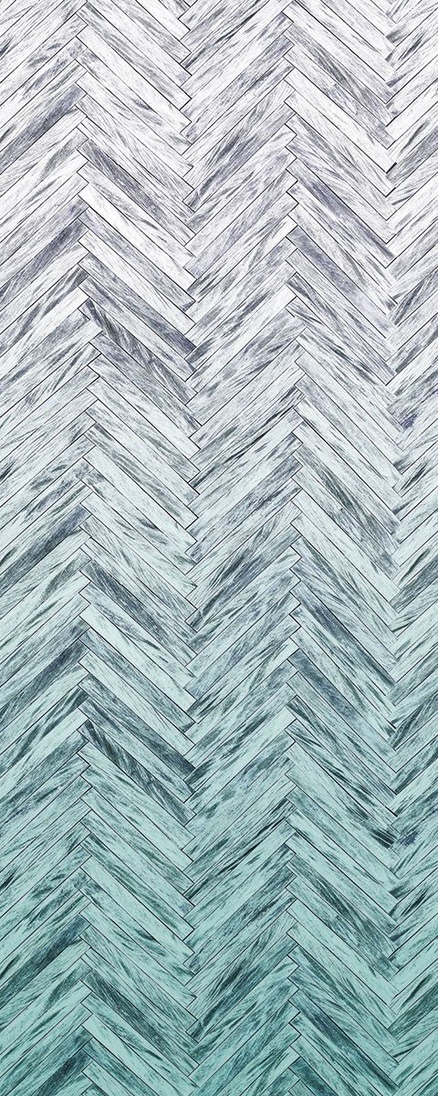 Vlies Fototapete - Herringbone Mint Panel - Größe 100 x 250 cm