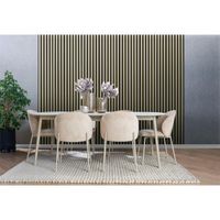 Wandpaneele AKUSTIK MDF und Recycling Filz OLIVE Grün 3,18m² - 4 Stck. 265 cm x 30 cm