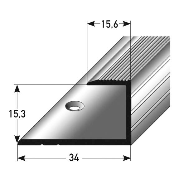 Einschubprofil 15 mm aluminium silber 295877 270cm 270 x 3,4 cm