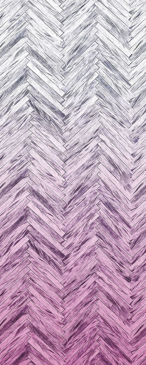 Vlies Fototapete - Herringbone Pink Panel - Größe 100 x 250 cm