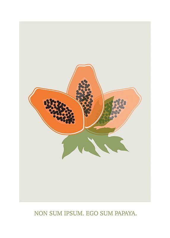 Komar Wandbild - Cultivated Papaya  - Größe: 50 x 70 cm