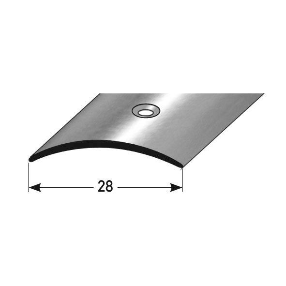 Übergangsprofil, Alu mittig gebohrt 100 x 2,8 x 1,5 cm