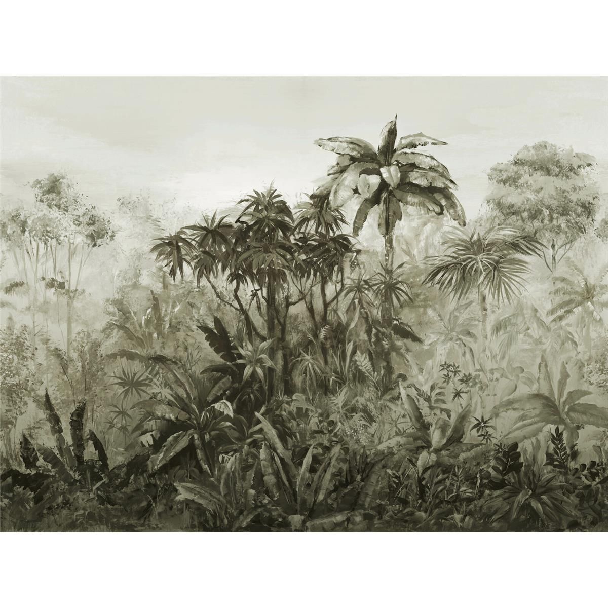 Tapete Nature Botanical Wandbild Sepia ansatzfrei 400 cm x 3 m