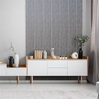 Wandpaneele AKUSTIK MDF und Recycling Filz Loft Grau Lamellen 3,18m² - 4 Stck. 265 cm x 30 cm