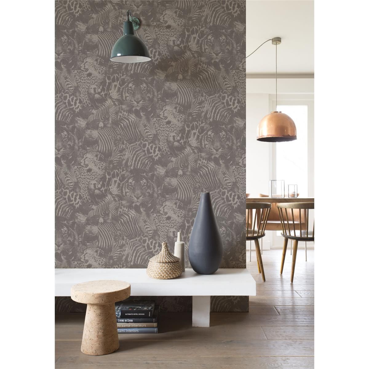Tapete Culture Exotic Vinyltapete Steingrau versetzter Ansatz 53 cm x 10,05 m