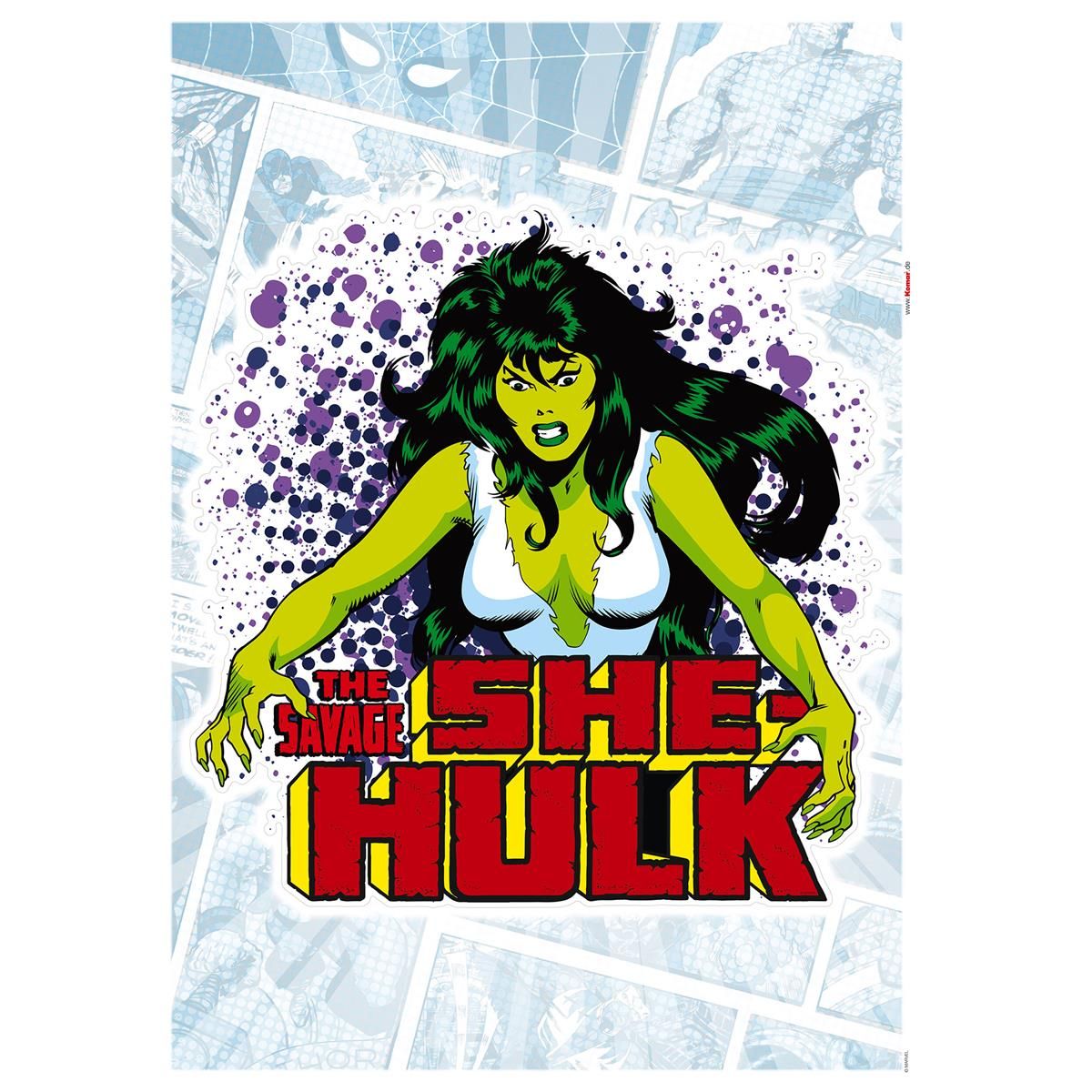 Wandtattoo - She-Hulk Comic Classic  - Größe 50 x 70 cm