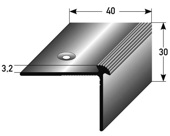JOKA Treppenkante 40x30x3mm Alu eloxiert 100 x 4 cm