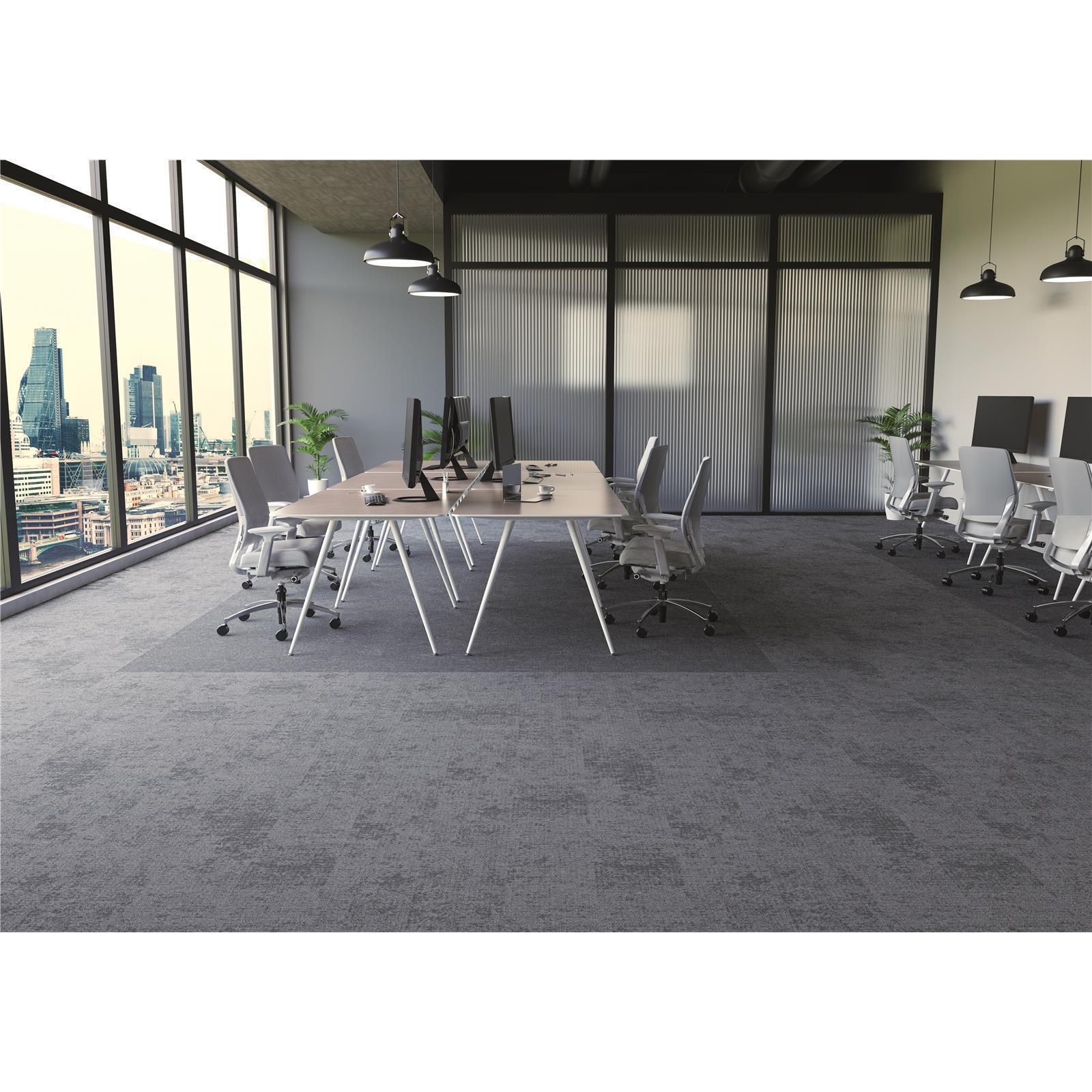 Teppichfliesen 25 x 100 cm selbsthaftend Infloor-Girloon Concept Grau 002-580 gemustert