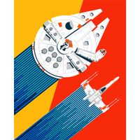 Vlies Fototapete - Star Wars Wingman Back to 70´s  - Größe 200 x 250 cm