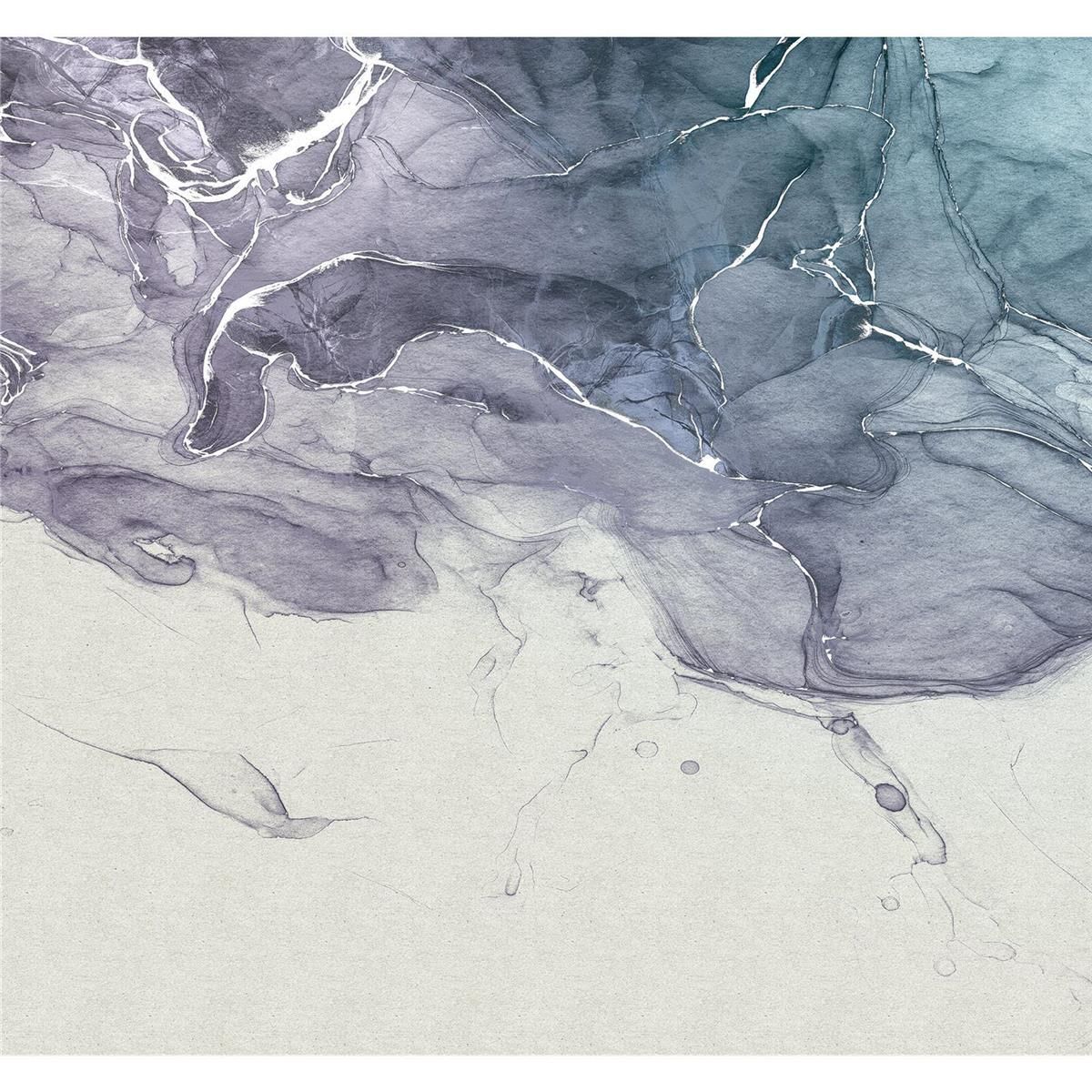 Vlies Fototapete - Ink Blue Fluid - Größe 300 x 280 cm