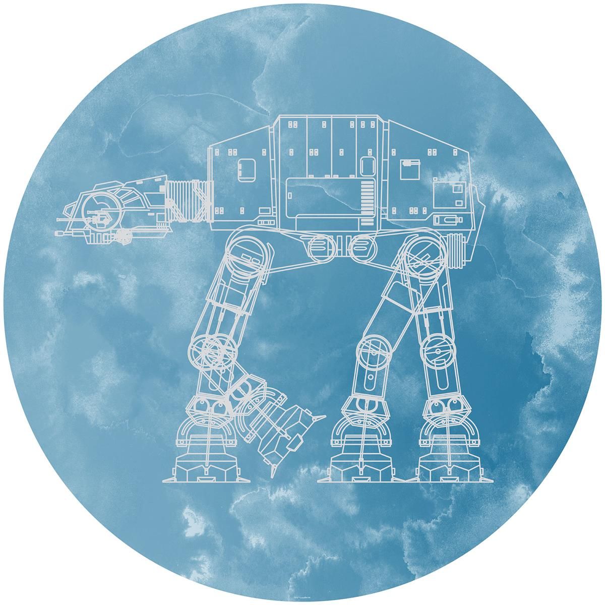 Selbstklebende Vlies Fototapete/Wandtattoo - Star Wars AT-AT - Größe 125 x 125 cm