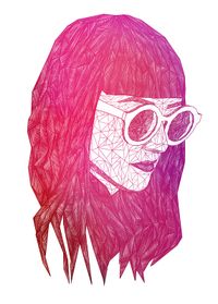 Komar Wandbild - Grid Pink - Größe: 50 x 70 cm
