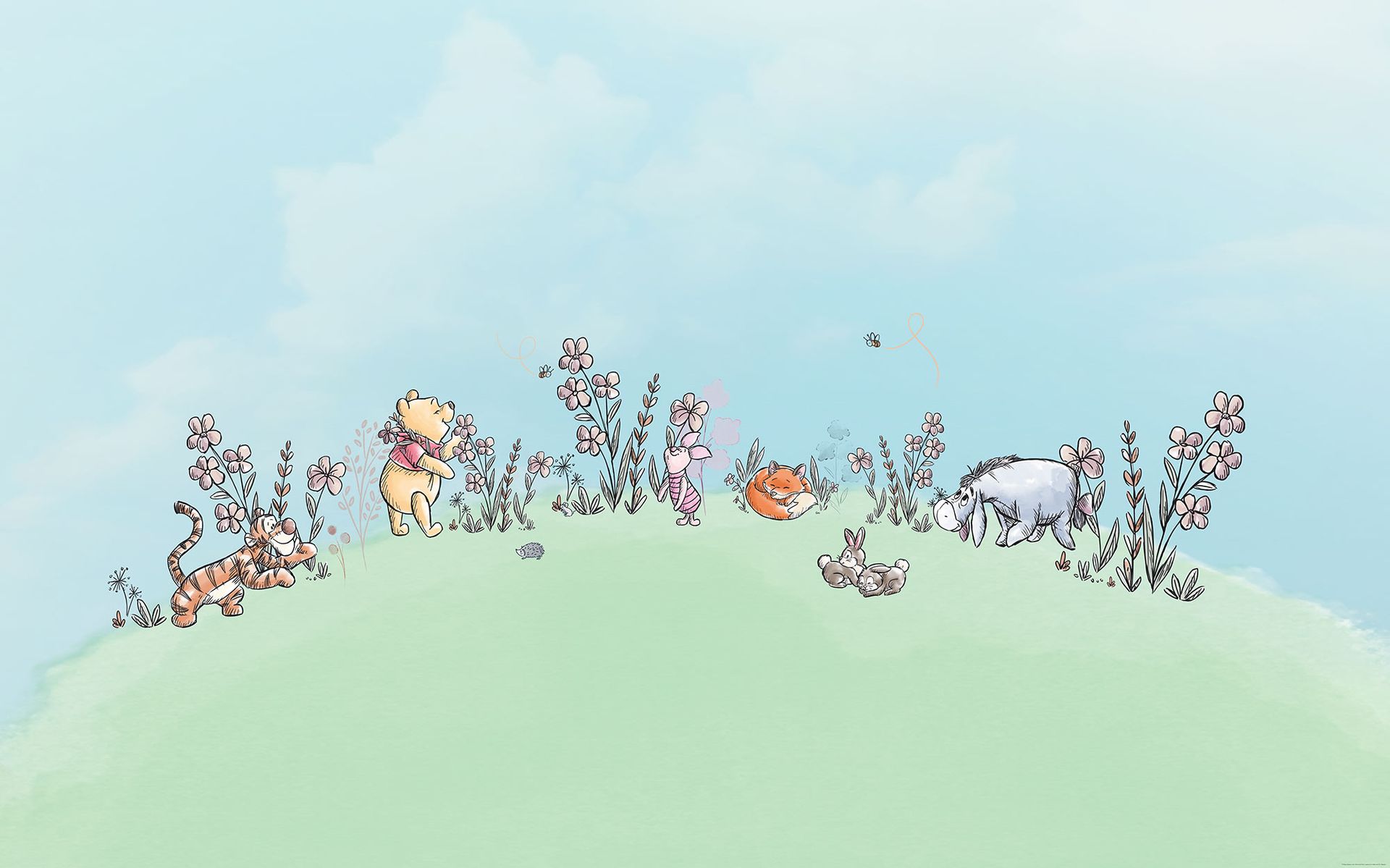 Vlies Fototapete - Winnie the Pooh Curious Minds - Größe 400 x 250 cm