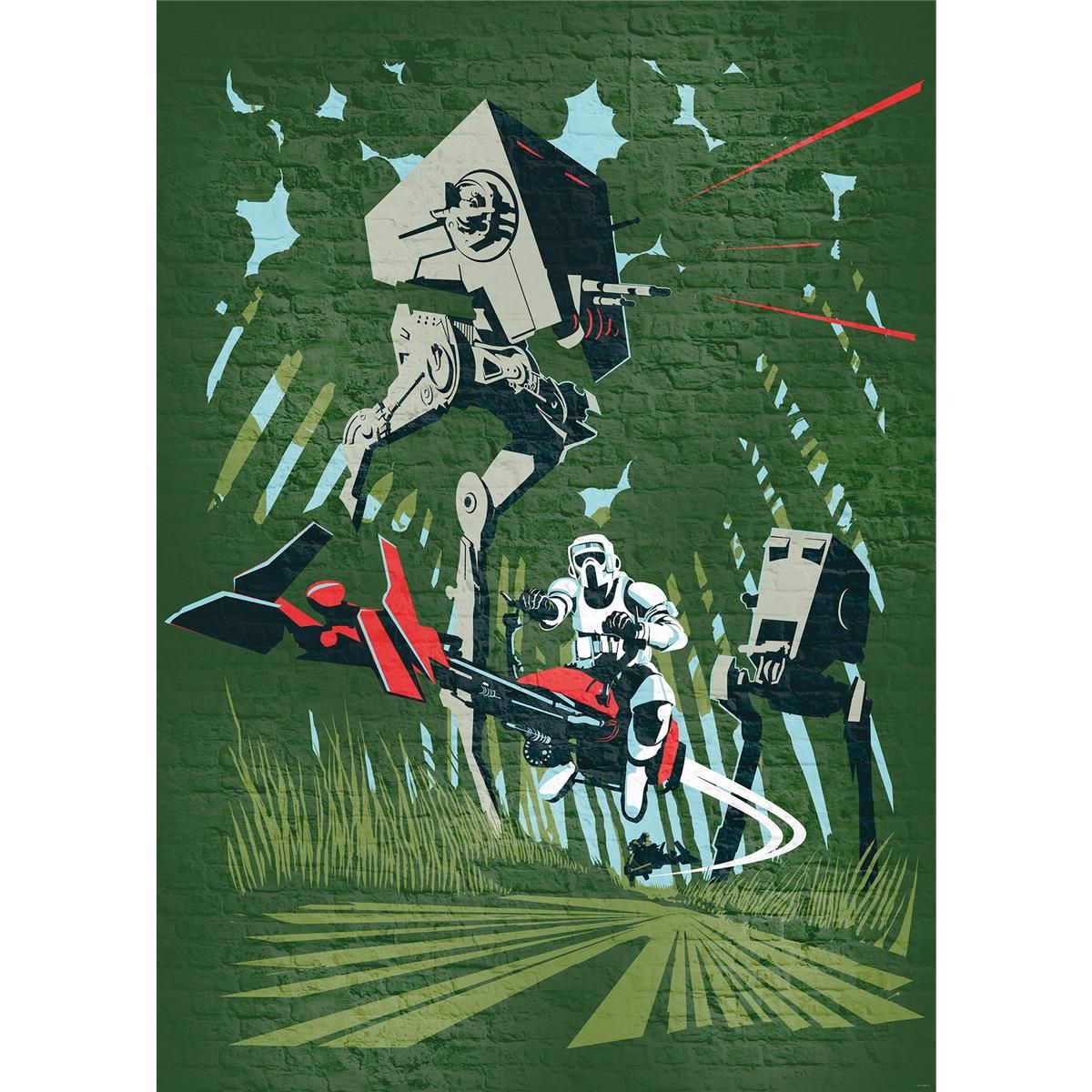 Vlies Fototapete - Star Wars Classic Concrete Endor - Größe 200 x 280 cm