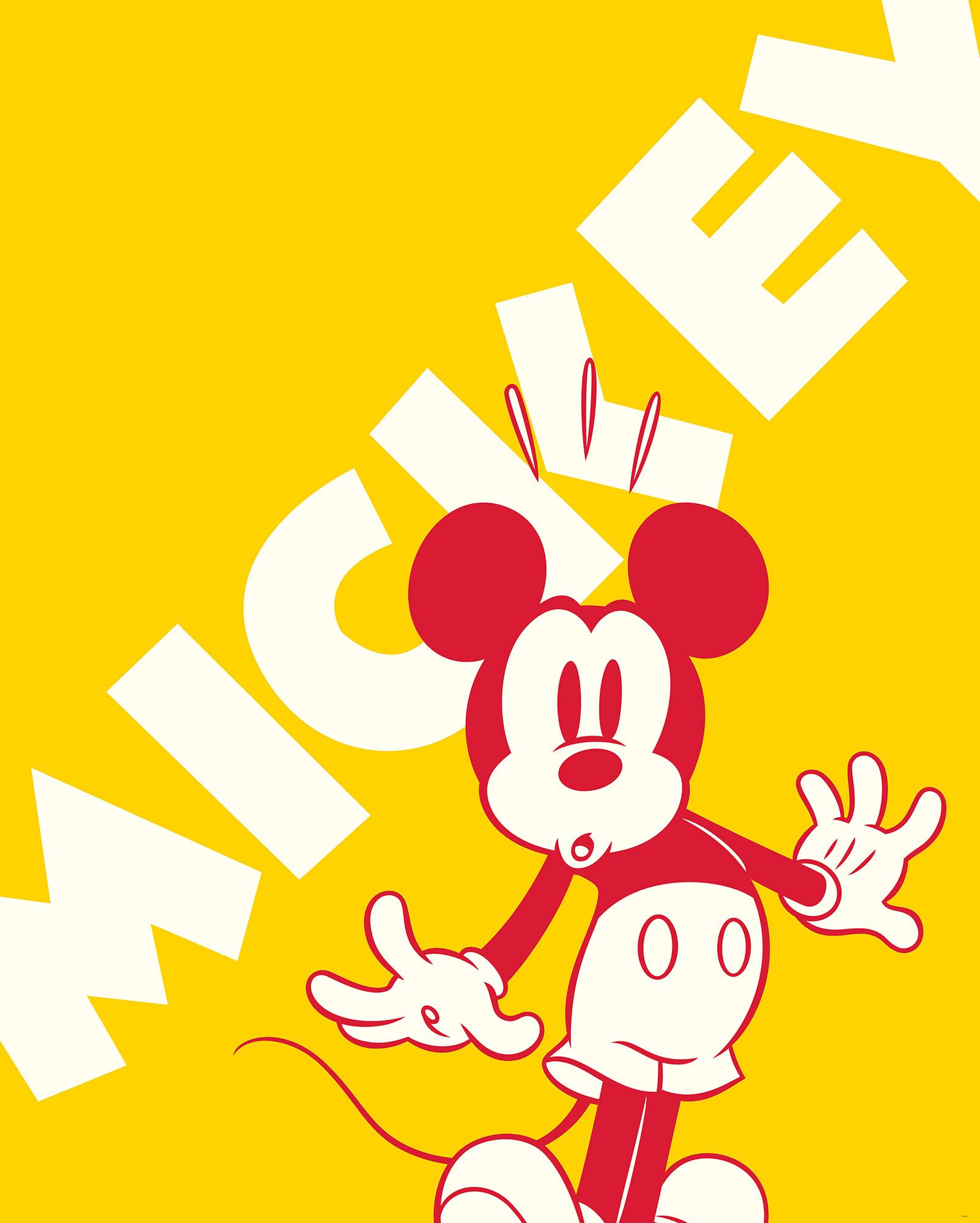Vlies Fototapete - Mickey Contrast - Größe 200 x 250 cm