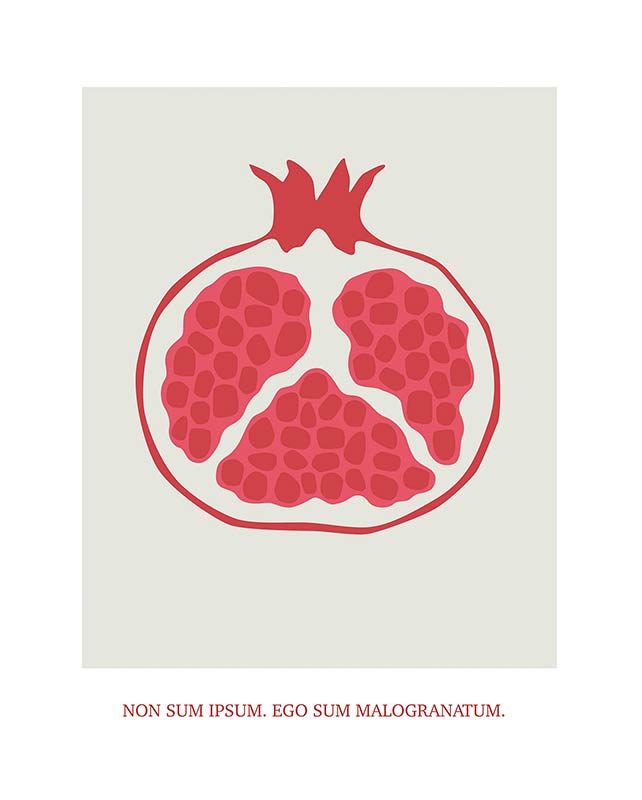 Komar Wandbild - Cultivated Pomegranate  - Größe: 40 x 50 cm
