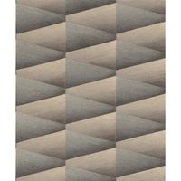 Tapete Modern graphisch Vinyltapete Anthrazit versetzter Ansatz 53 cm x 10,05 m