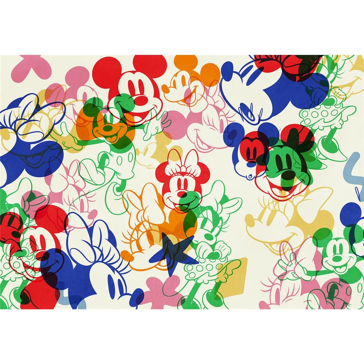 Vlies Fototapete - Mickey and Minnie Mixture- Größe 400 x 250 cm