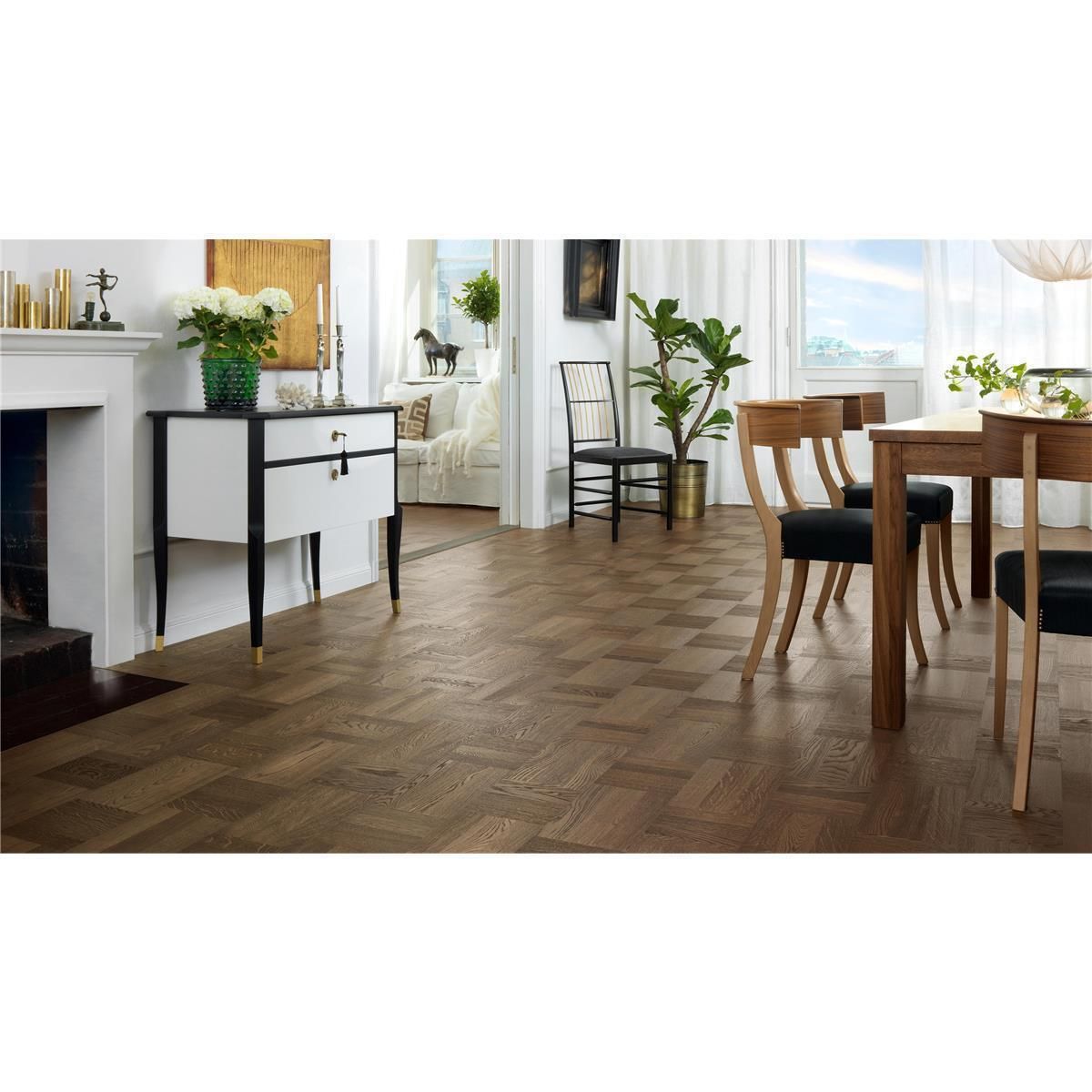 Holzboden Eiche BROOKLYN Mosaik groß MADRID Planke 190 x 2280 mm