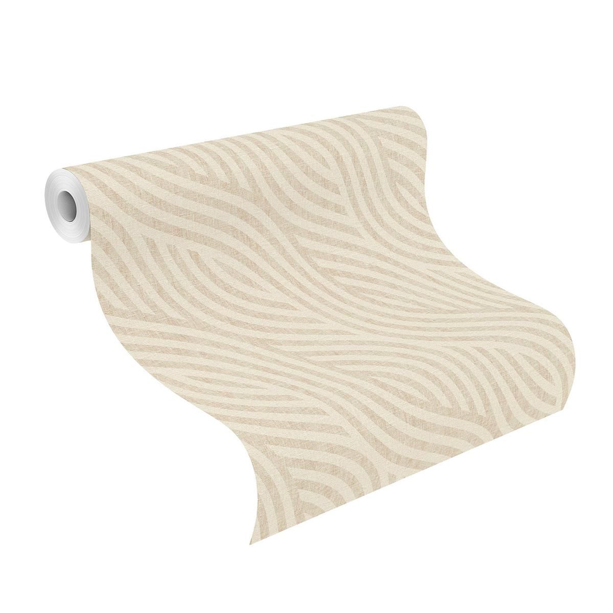 Tapete Culture Grafisch Vinyltapete Warmbeige gerader Ansatz 53 cm x 10,05 m