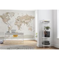 Vlies Fototapete - Earth Map  - Größe 350 x 250 cm