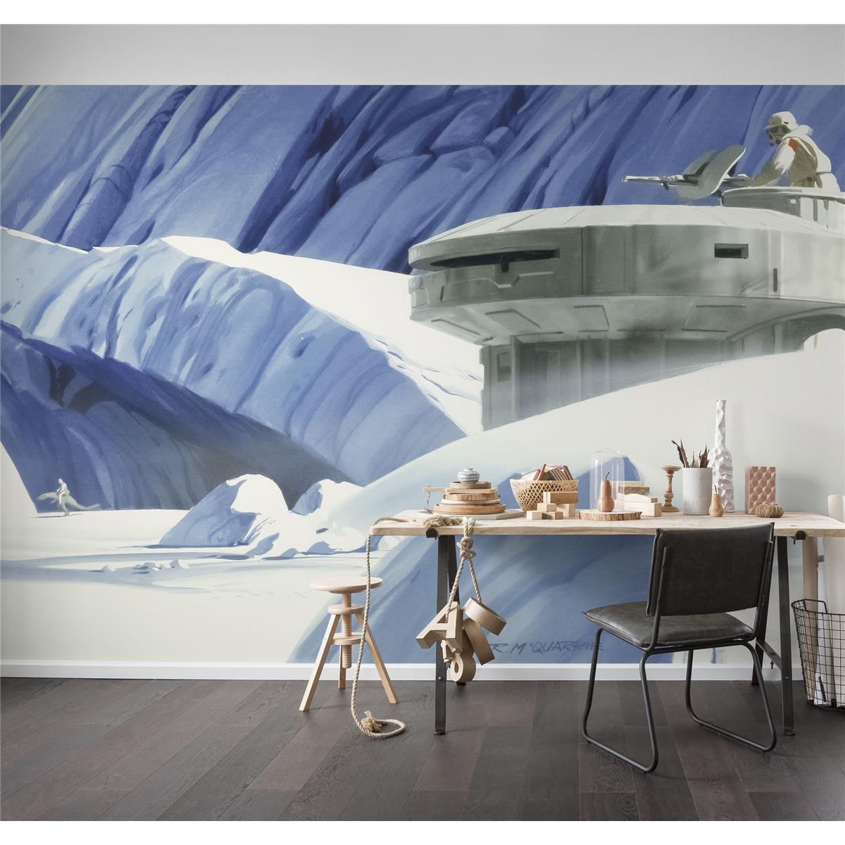 Vlies Fototapete - Star Wars Classic RMQ Hoth Echo Base - Größe 500 x 250 cm