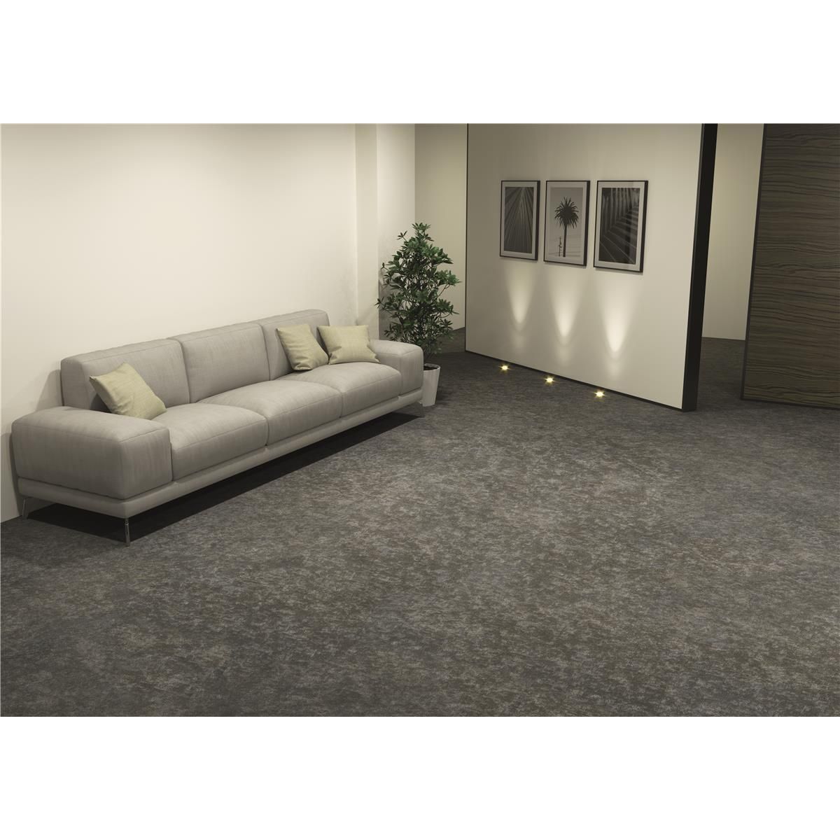 Teppichboden Infloor-Girloon Contura Level-Cut-Loop bedruckt Blau 540 gemustert - Rollenbreite 400 cm