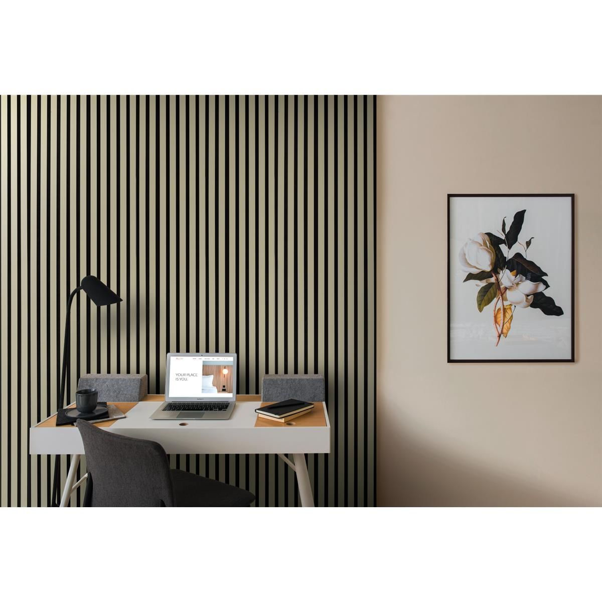 Wandpaneele AKUSTIK MDF und Recycling Filz OLIVE Grün 3,18m² - 4 Stck. 265 cm x 30 cm
