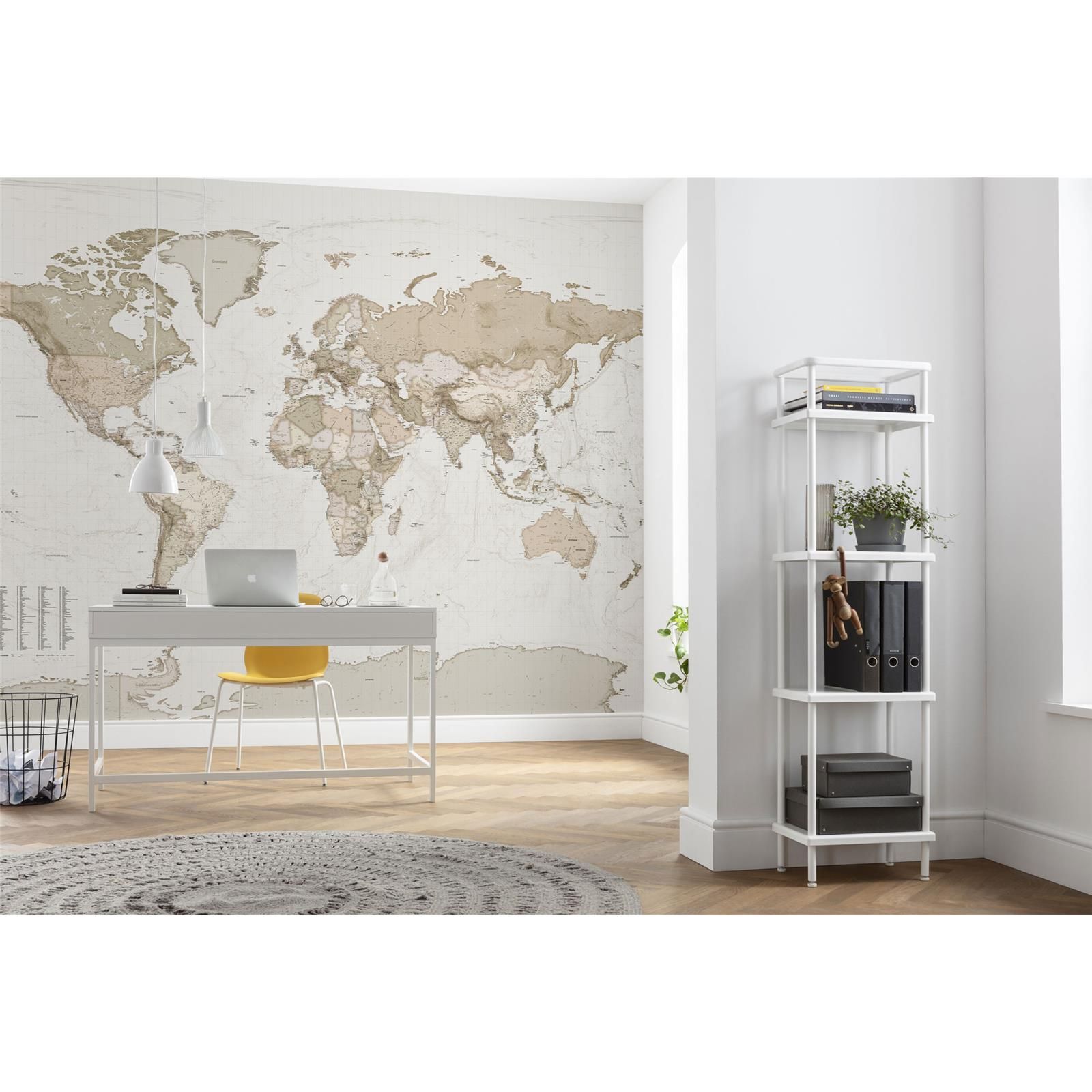Vlies Fototapete - Earth Map  - Größe 350 x 250 cm
