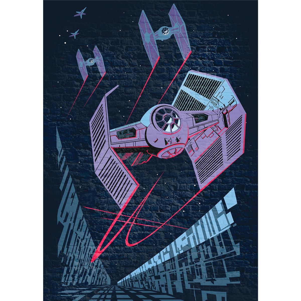 Vlies Fototapete - Star Wars Classic Concrete TIE-Fighter - Größe 200 x 280 cm