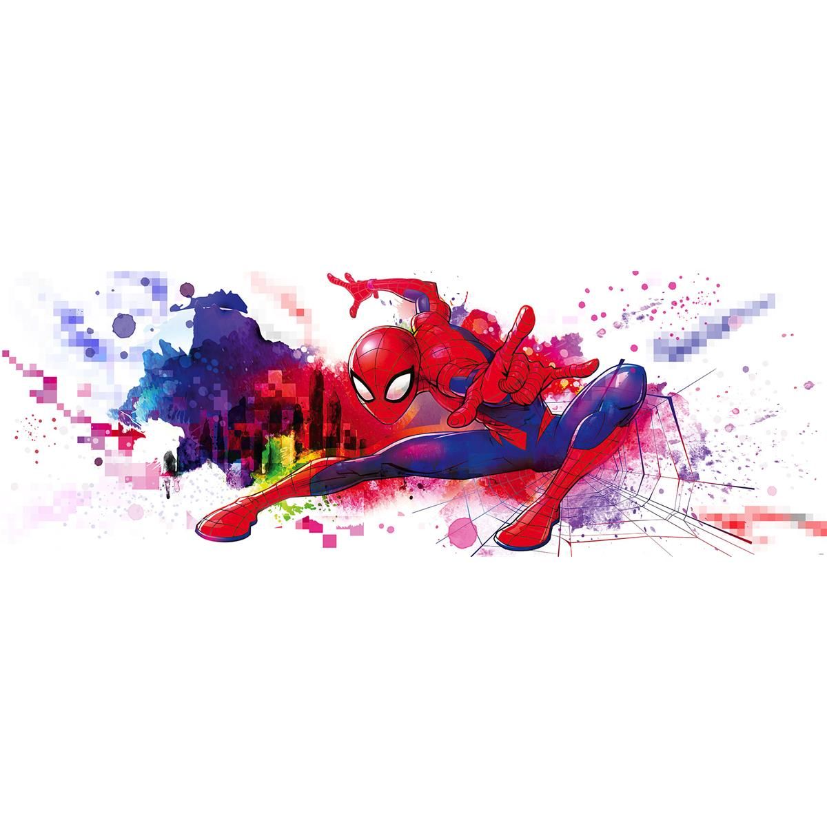 Papier Fototapete - Spider-Man Graffiti Art - Größe 368 x 127 cm