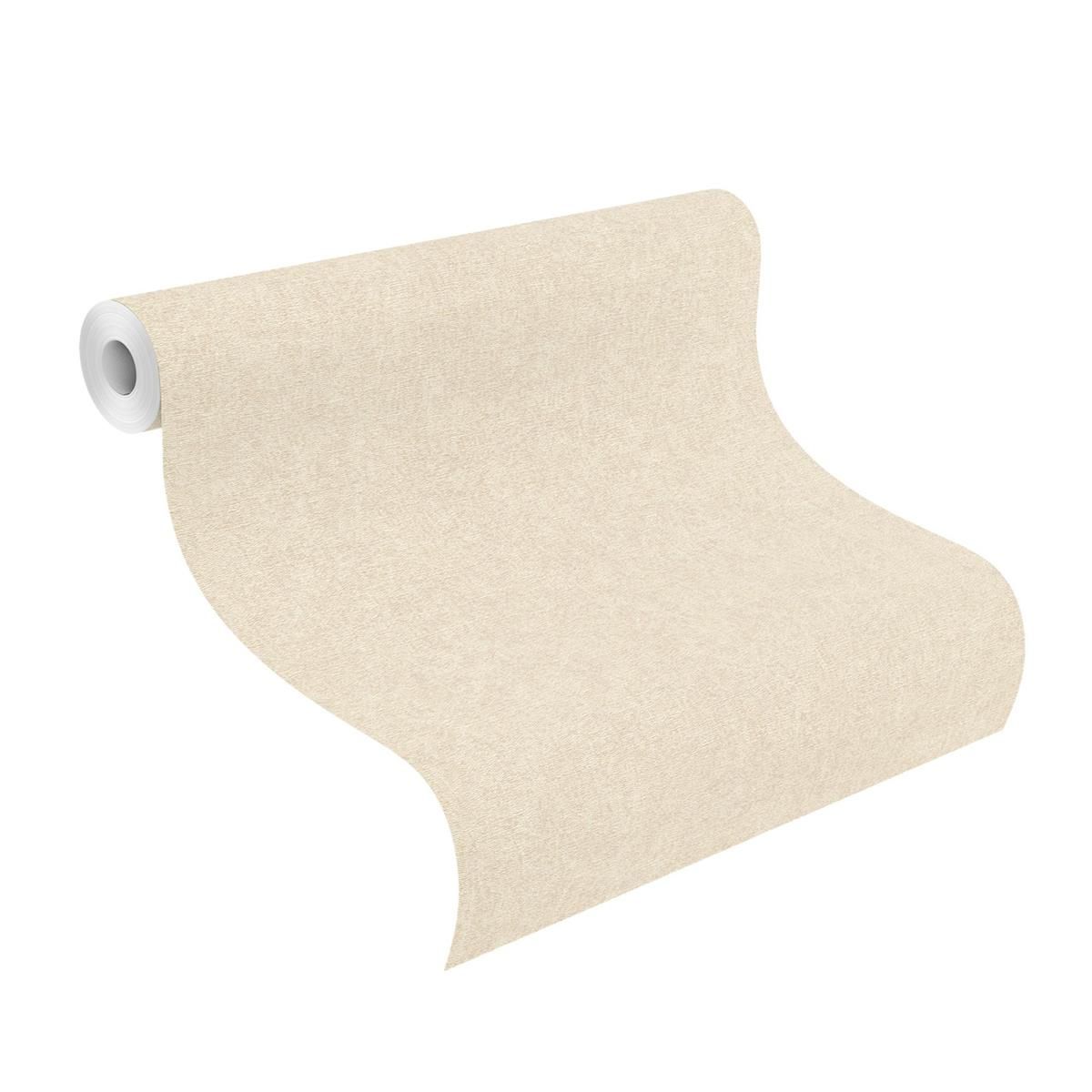 Tapete Basic uni Vinyltapete Mittelbeige ansatzfrei 53 cm x 10,05 m