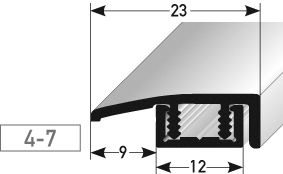 Abschlussprofil Mini APL-Klick silber 685760 270cm 270 cm