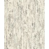 Tapete Modern floral Vinyltapete Grauweiß ansatzfrei 53 cm x 10,05 m