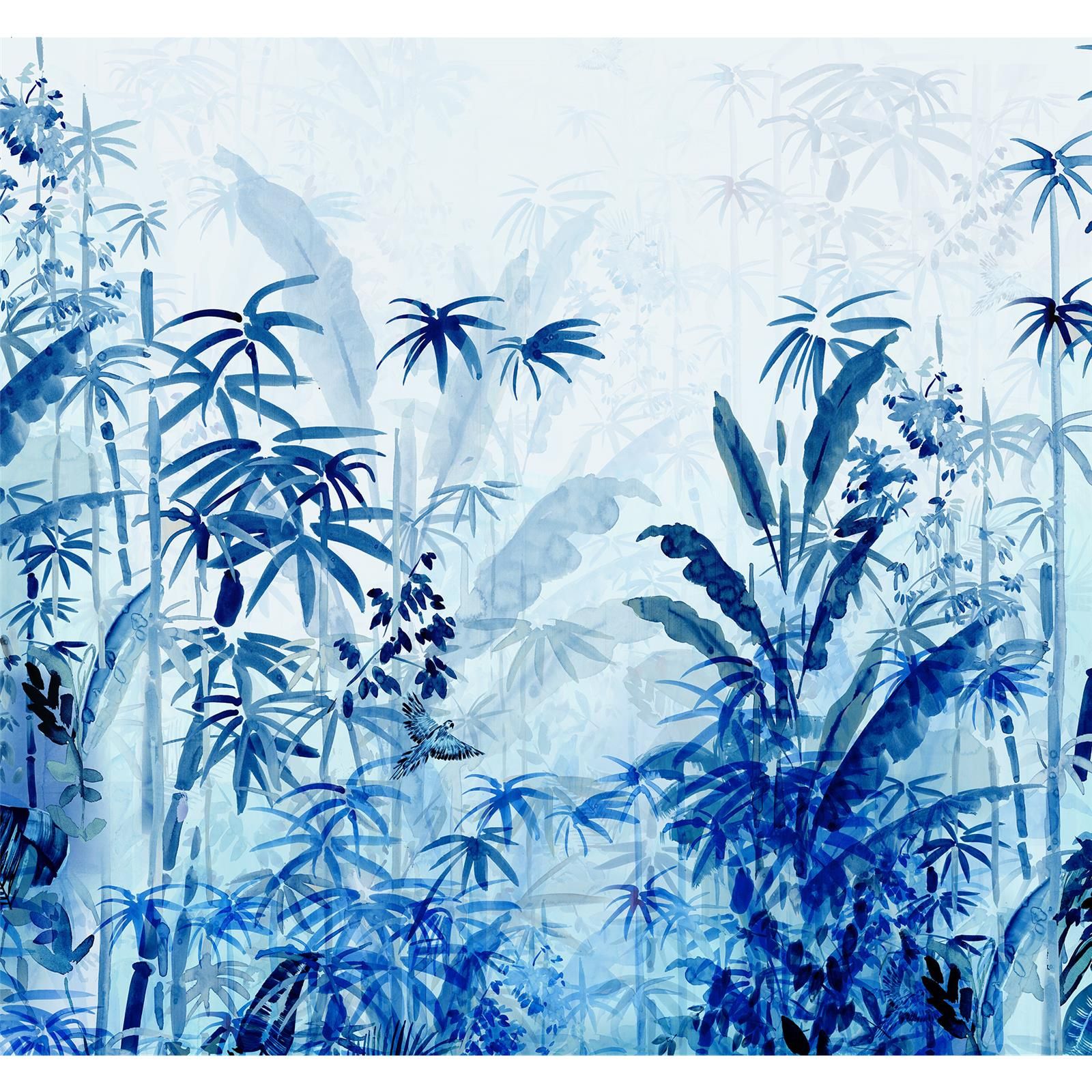 Vlies Fototapete - Blue Jungle - Größe 300 x 280 cm