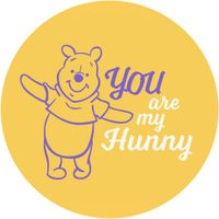 Selbstklebende Vlies Fototapete/Wandtattoo - Winnie the Pooh My Hunny - Größe 125 x 125 cm