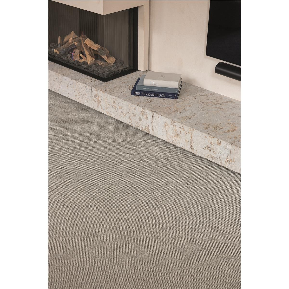 Teppichboden Creatuft Estrella 95 Graubraun 100% reine Schurwolle - Rollenbreite 400 cm