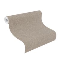 Tapete Basic uni Vinyltapete Dunkeltaupe ansatzfrei 53 cm x 10,05 m