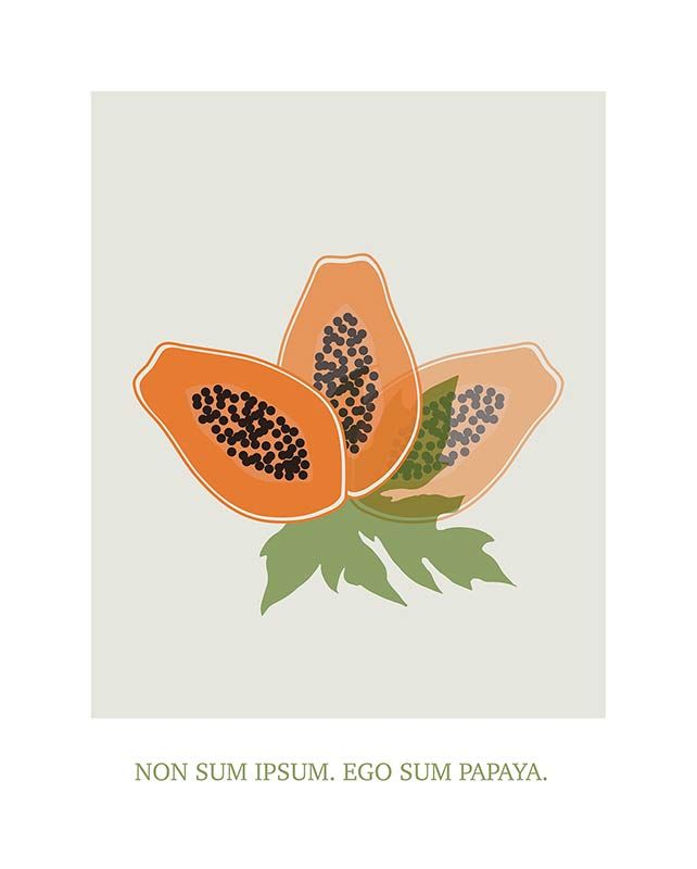 Komar Wandbild - Cultivated Papaya  - Größe: 40 x 50 cm