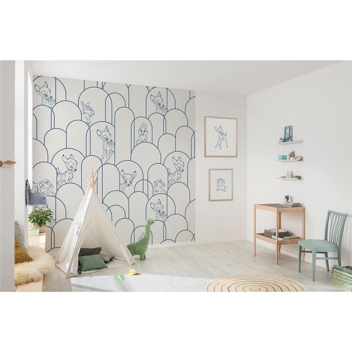 Vlies Fototapete - Hide away Bambi - Größe 250 x 250 cm