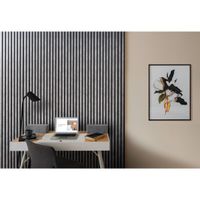 Wandpaneele AKUSTIK MDF und Recycling Filz Loft Grau Lamellen 3,18m² - 4 Stck. 265 cm x 30 cm