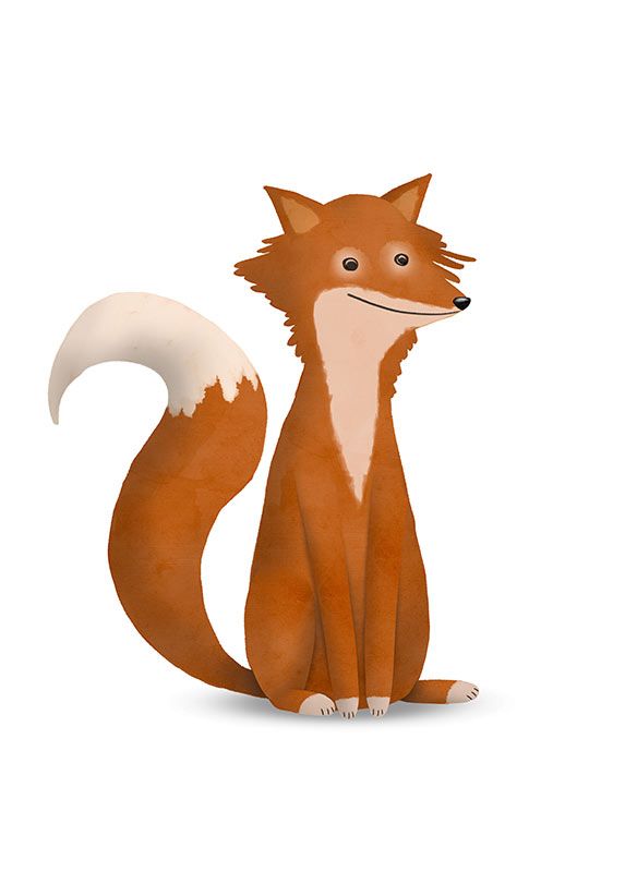Komar Wandbild - Cute Animal Fox - Größe: 50 x 70 cm