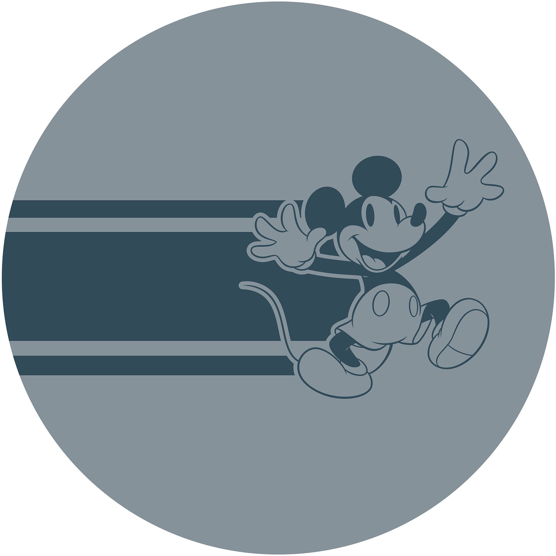 Selbstklebende Vlies Fototapete/Wandtattoo - Mickey Bonjour  - Größe 125 x 125 cm