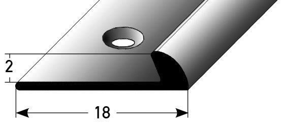 Einfass-Schiene 2 mm goldfarb. 466666 270cm 270 x 1,8 cm