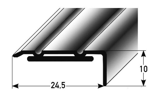 Winkelprofil sk 10x24,5mm alu silber 045328 270cm 270 x 2,5 cm