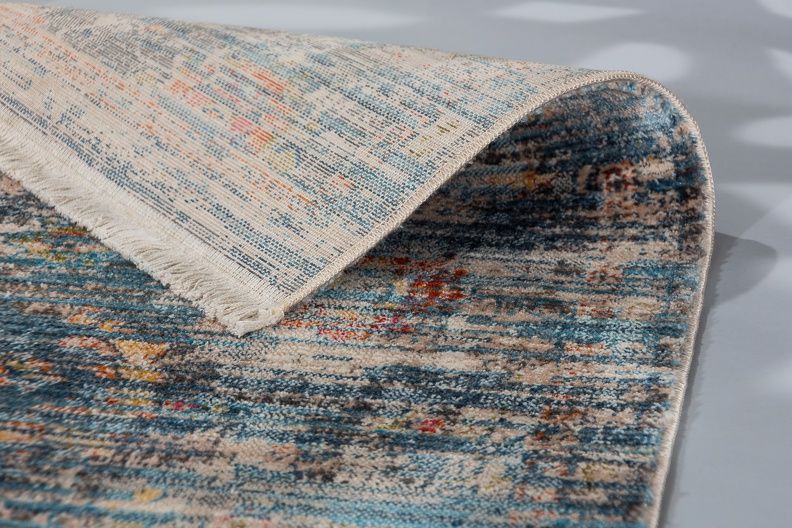 Teppich MYSTIK Blau-Beige - 200 cm x 285 cm