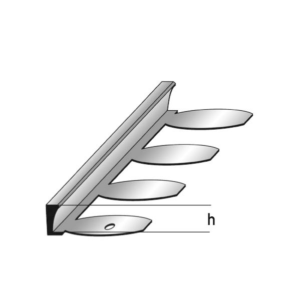 JOKA flexibles Fliesenprof./Trennschiene 8,0 mm 303008 Aluminium 250 cm