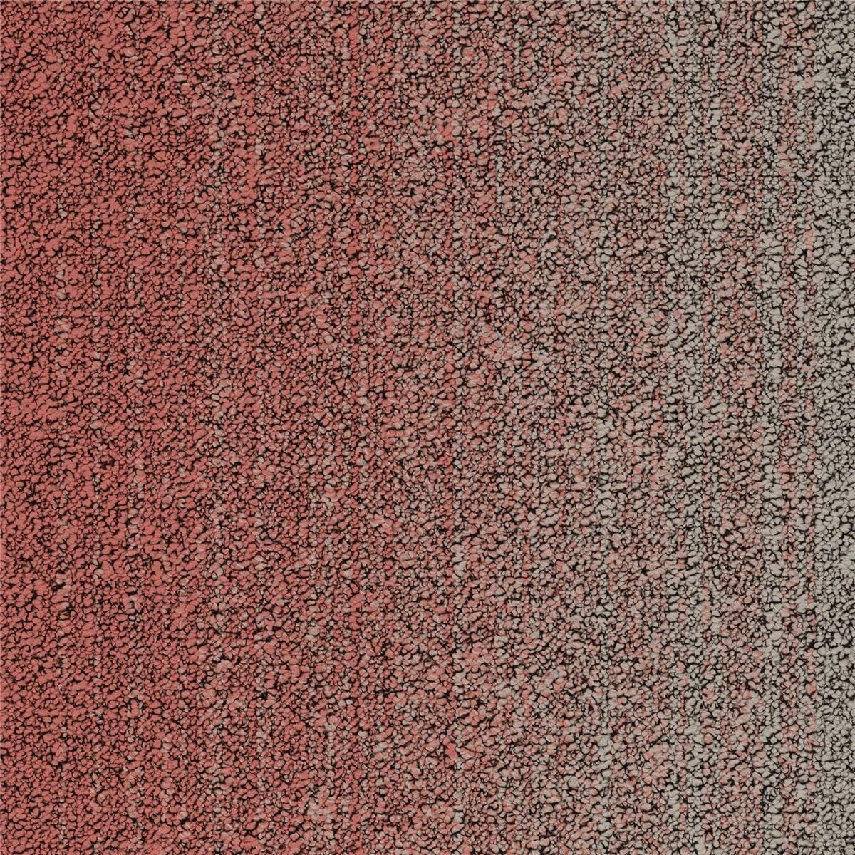 Teppichfliesen Desso Fuse Landscape B755 1915 Rot Hell Schlinge strukturiert 50 x 50 cm