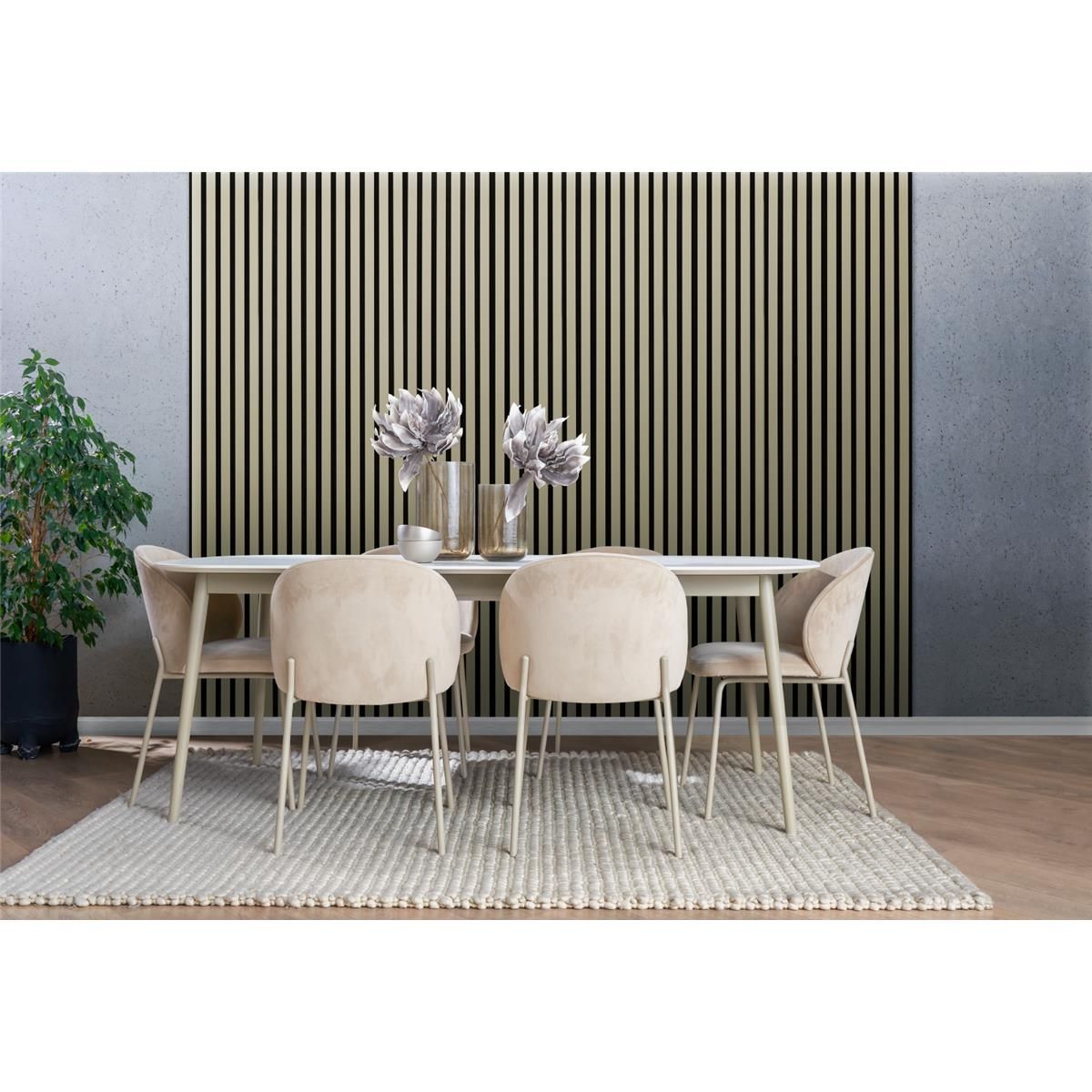 Wandpaneele AKUSTIK MDF und Recycling Filz OLIVE Grün 3,18m² - 4 Stck. 265 cm x 30 cm