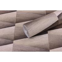 Tapete Modern graphisch Vinyltapete Mattgold versetzter Ansatz 53 cm x 10,05 m